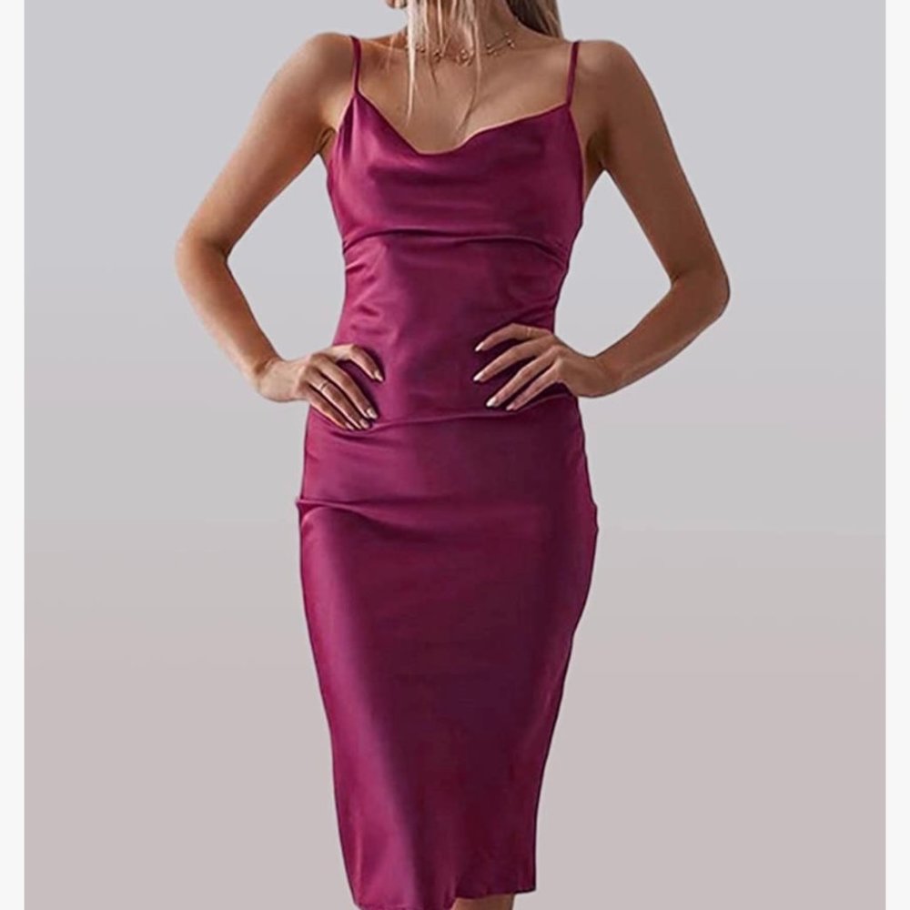 Satin Cocktail Dress NWOT